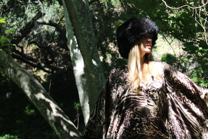 Silk Kaftan - Leopard Print