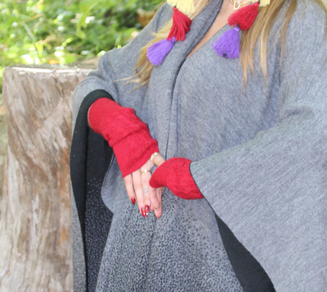 100% Alpaca Fingerless Gloves - 6 Colors